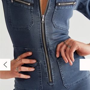 Free People - denim catsuit - XS - worn once!